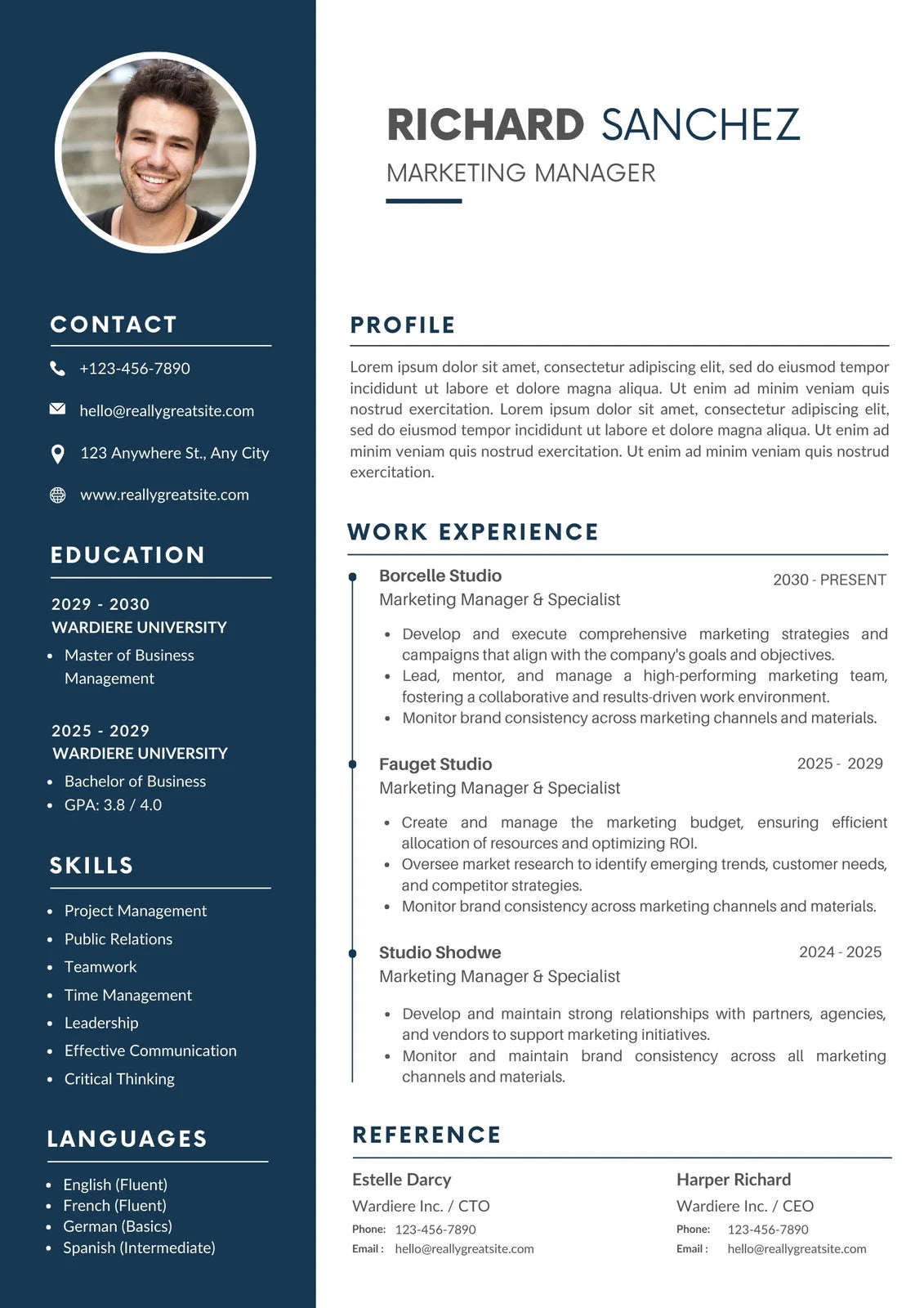 Canva Resume template