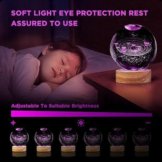 Magical 3D Crystal Lamp Ball – Mesmerising Colour-Changing Night Light for Home & Gifting