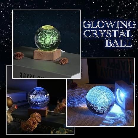 Magical 3D Crystal Lamp Ball – Mesmerising Colour-Changing Night Light for Home & Gifting