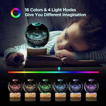 Magical 3D Crystal Lamp Ball – Mesmerising Colour-Changing Night Light for Home & Gifting